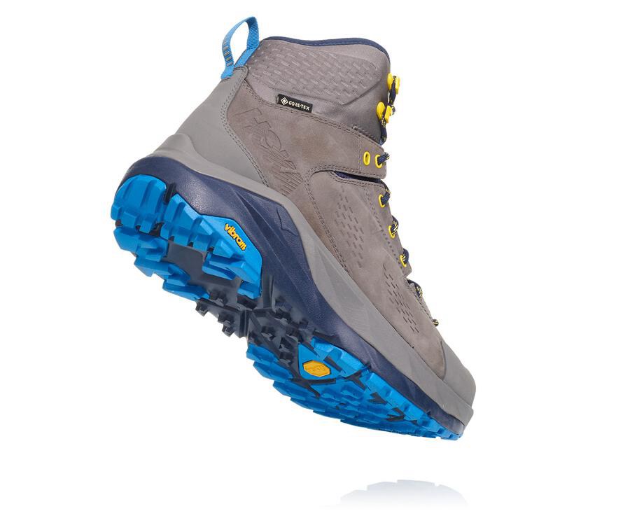 Hoka One One Vandresko Herre - Kaha Gore-Tex - Grå/Blå - 395042ZFQ